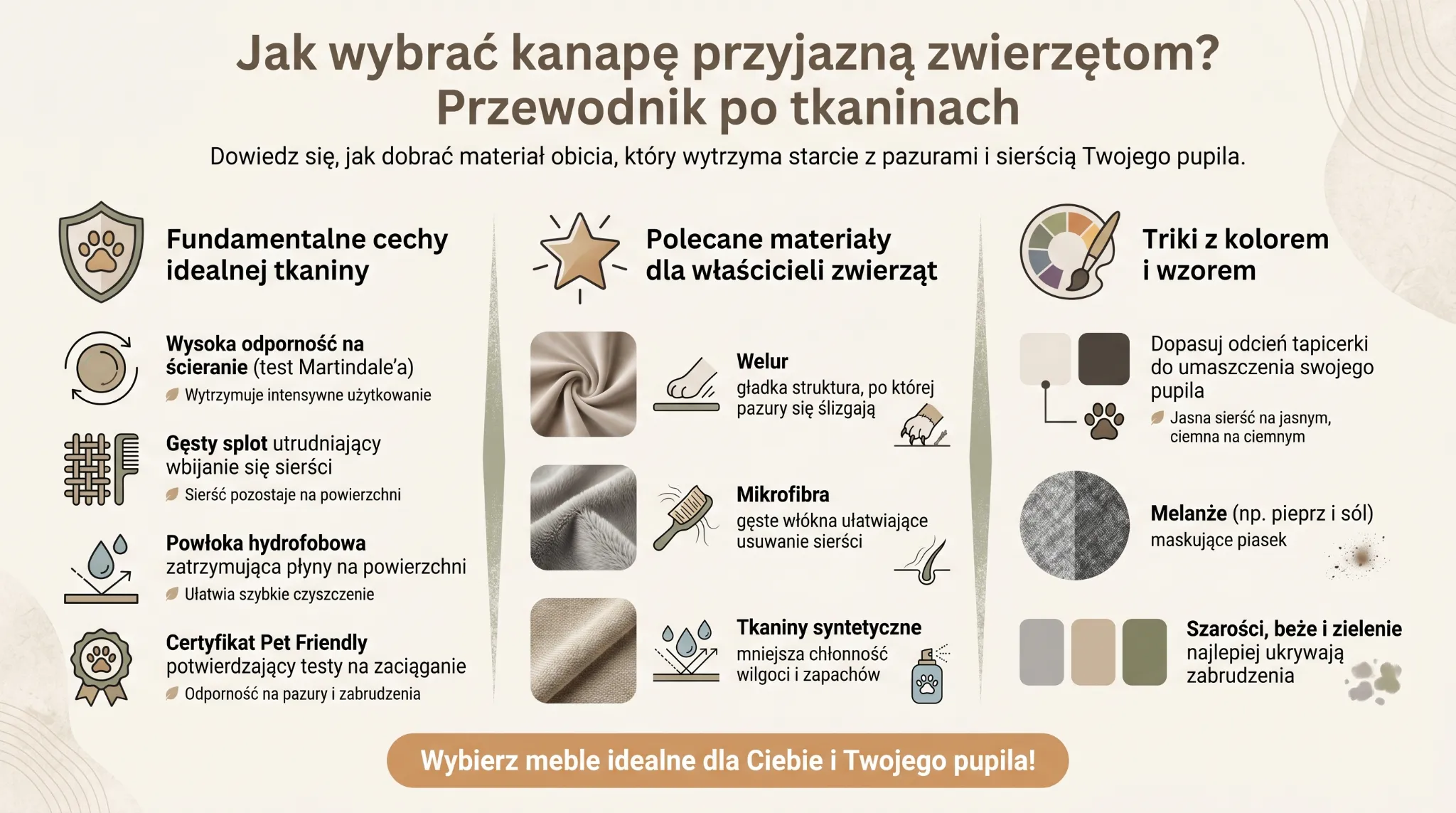 Jak wybrać kanapę przyjazną zwierzętom? Przewodnik po tkaninach