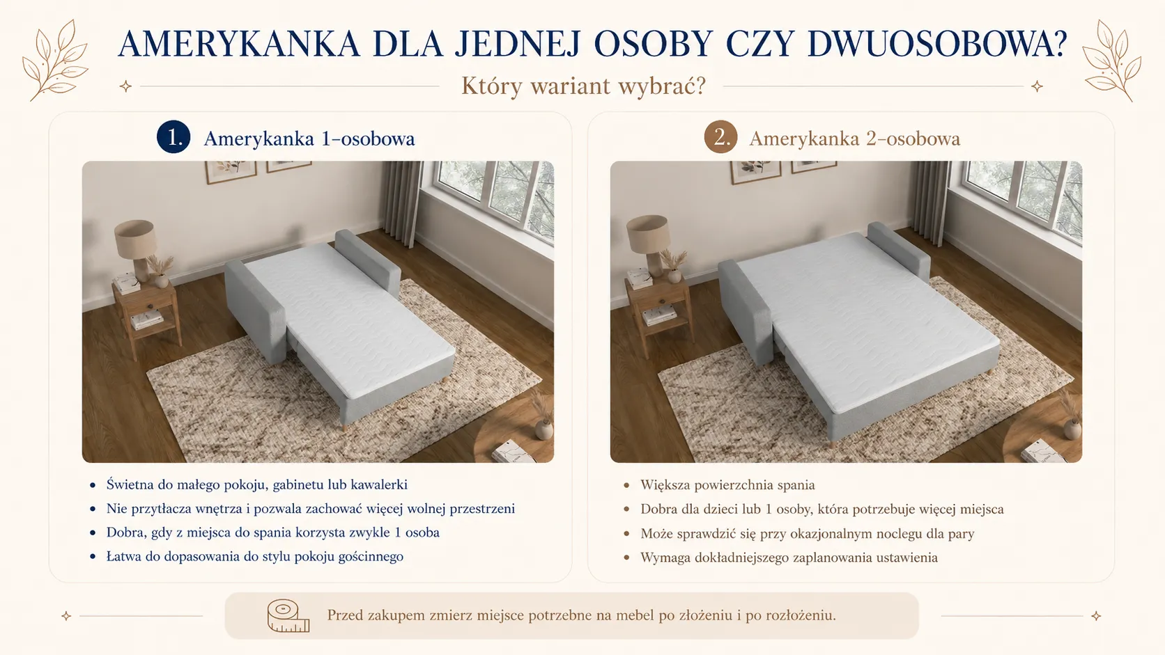 Amerykanka dla jednej osoby czy dwuosobowa - który wariant wybrać?