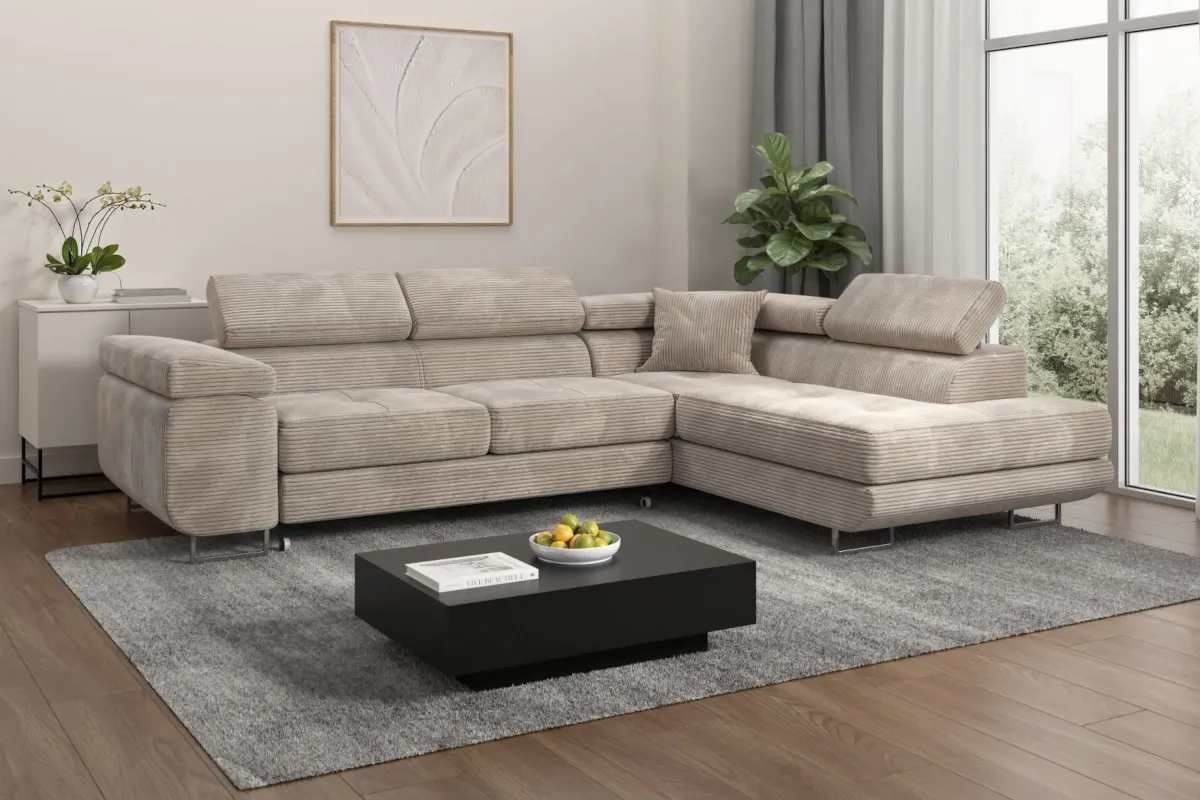 Do jakiego wnętrza pasuje narożnik ze sztruksu? Inspiracje do modnych aranżacji salonu