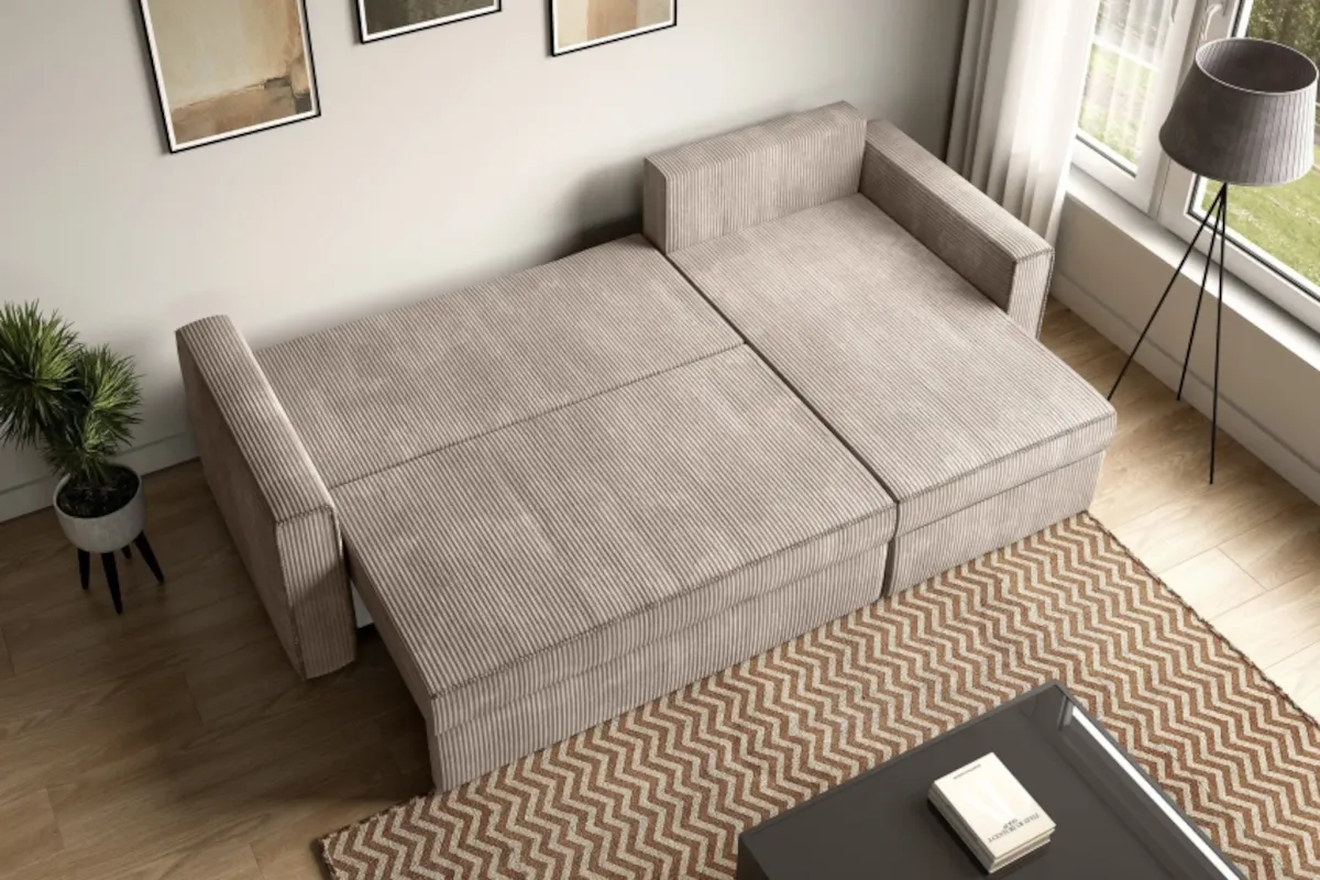 Do jakiego wnętrza pasuje narożnik ze sztruksu? Inspiracje do modnych aranżacji salonu