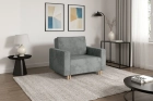 Sofa amerykanka 1-osobowa szara rozkładana do spania Luna 1 Monolith