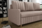 Beżowa kanapa z funkcją spania Malmo welur Paros