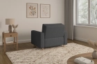Ciemnoszara sofa amerykanka 1-osobowa rozkładana do spania Luna 1 Lambi