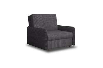 Amerykanka Alex 1 jednoosobowa sofa z funkcją spania w tkaninie welurowej Poso