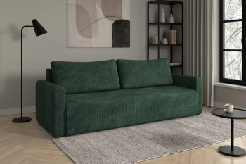 Kanapa sofa 3-osobowa z funkcją spania Bergamo butelkowa zieleń Poso