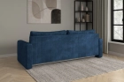 Granatowa rozkładana kanapa sofa do salonu Bergamo sztruks Poso