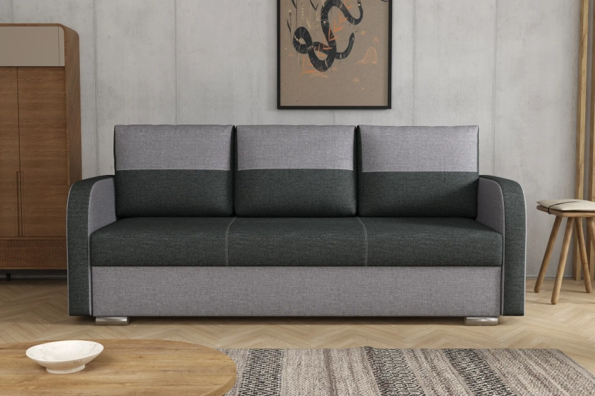 Kanapa Tores sofa rozkładana do spania w wytrzymałej plecionce i welurze