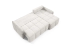 Narożnik bouclé Cloud z funkcją spania w szarej bieli boucle Lambi 09