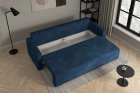 Granatowa rozkładana kanapa sofa do salonu Bergamo sztruks Poso