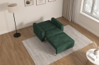 Zielona sofa amerykanka 1-osobowa rozkładana do spania Luna 1 Poso