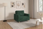 Zielona sofa amerykanka 1-osobowa rozkładana do spania Luna 1 Poso