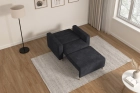 Ciemnoszara sofa amerykanka 1-osobowa rozkładana do spania Luna 1 Poso