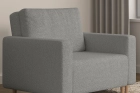 Amerykanka 1-osobowa szara sofa z funkcją spania rozkładana Luna 1 Lambi