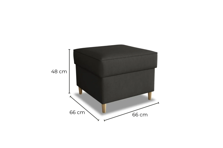 Beżowa pufa otwierana ze schowkiem Milano Paros