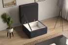 Pufa ze schowkiem Sofia ciemnoszara sztruks Poso