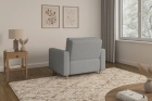 Amerykanka 1-osobowa szara sofa z funkcją spania rozkładana Luna 1 Lambi