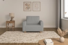 Amerykanka 1-osobowa szara sofa z funkcją spania rozkładana Luna 1 Lambi