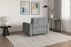 Sofa amerykanka 1-osobowa szara rozkładana do spania Luna 1 Monolith