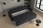 Ciemnoszara kanapa sofa 3-osobowa do salonu Bergamo sztruks Poso