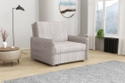 Amerykanka Alex 1 jednoosobowa sofa z funkcją spania w tkaninie welurowej Poso