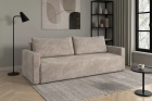 Beżowa kanapa sofa 3-osobowa rozkładana do salonu Bergamo sztruks Poso