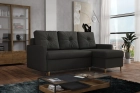 Narożnik Skandynawski sofa rozkładana z funkcją spania w delikatnej tkaninie welurowej