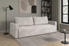 Kremowa kanapa sofa do salonu z funkcją spania Bergamo sztruks Poso