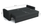 Kanapa Royal rozkładana sofa z funkcją spania w wytrzymałej tkaninie Inari