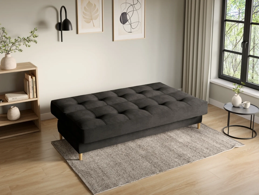 Wersalka rozkładana sofa Nadia z funkcją spania w welurowej tkaninie