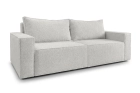 Sofa 3-osobowa szara biel do salonu z funkcją spania Como boucle Lambi