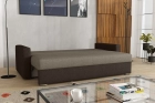 Kanapa Gabryś sofa z funkcją spania w tkaninie plecionka i welurze