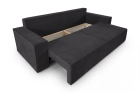 Kanapa rozkładana ciemnoszara do salonu sofa z pojemnikiem Como Poso