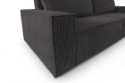 Kanapa rozkładana ciemnoszara do salonu sofa z pojemnikiem Como Poso