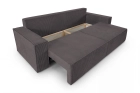 Sofa sztruksowa z funkcją spania szara kanapa rodzinna do salonu Como Poso