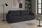 Ciemnoszara kanapa sofa 3-osobowa do salonu Bergamo sztruks Poso