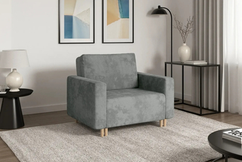 Sofa amerykanka 1-osobowa szara rozkładana do spania Luna 1 Monolith