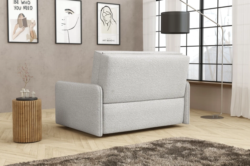 Amerykanka Alex 2 rozkładana sofa z funkcją spania w tkaninie boucle