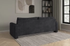 Ciemnoszara kanapa sofa 3-osobowa do salonu Bergamo sztruks Poso