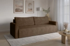 Brązowa rozkładana kanapa sofa do salonu Bergamo welur Monolith