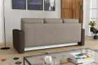 Kanapa Gabryś sofa z funkcją spania w tkaninie plecionka i welurze
