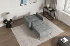 Sofa amerykanka 1-osobowa szara rozkładana do spania Luna 1 Monolith