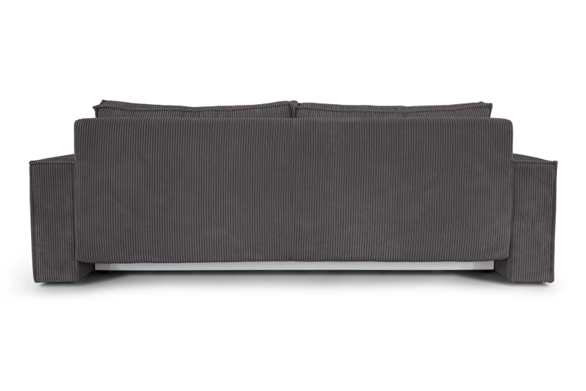 Sofa sztruksowa z funkcją spania szara kanapa rodzinna do salonu Como Poso