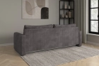 Szara rozkładana kanapa sofa do salonu Bergamo sztruks Poso