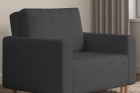 Ciemnoszara sofa amerykanka 1-osobowa rozkładana do spania Luna 1 Lambi