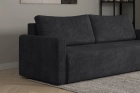 Ciemnoszara kanapa sofa 3-osobowa do salonu Bergamo sztruks Poso