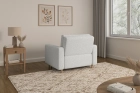 Amerykanka 1-osobowa szara biel sofa rozkładana z pojemnikiem Luna 1 Lambi