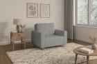 Amerykanka 1-osobowa szara sofa z funkcją spania rozkładana Luna 1 Lambi