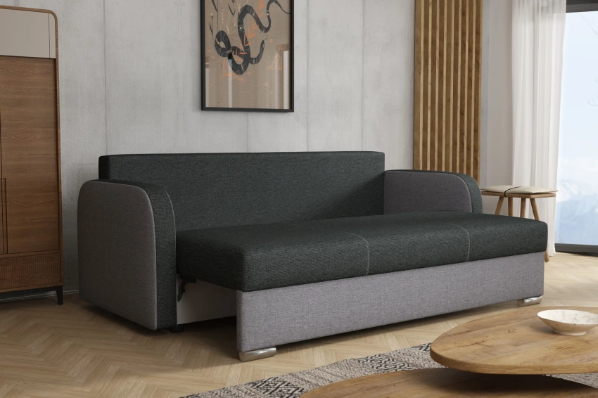 Kanapa Tores sofa rozkładana do spania w wytrzymałej plecionce i welurze