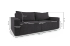 Kanapa 3-osobowa rozkładana sofa z funkcją spania i pojemnikiem Como
