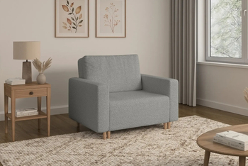Amerykanka 1-osobowa szara sofa z funkcją spania rozkładana Luna 1 Lambi